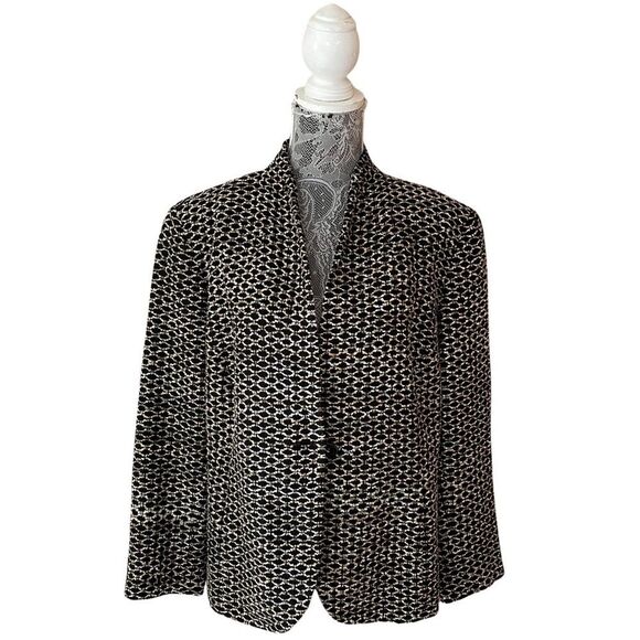 Vintage Austin Reed Patterned & Textured Silk Blend Blazer - Picture 4 of 11
